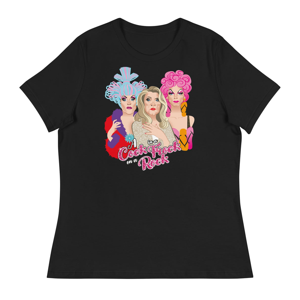 A Frock On A Rock (Women's Relaxed T-Shirt)-Women's T-Shirts-Swish Embassy