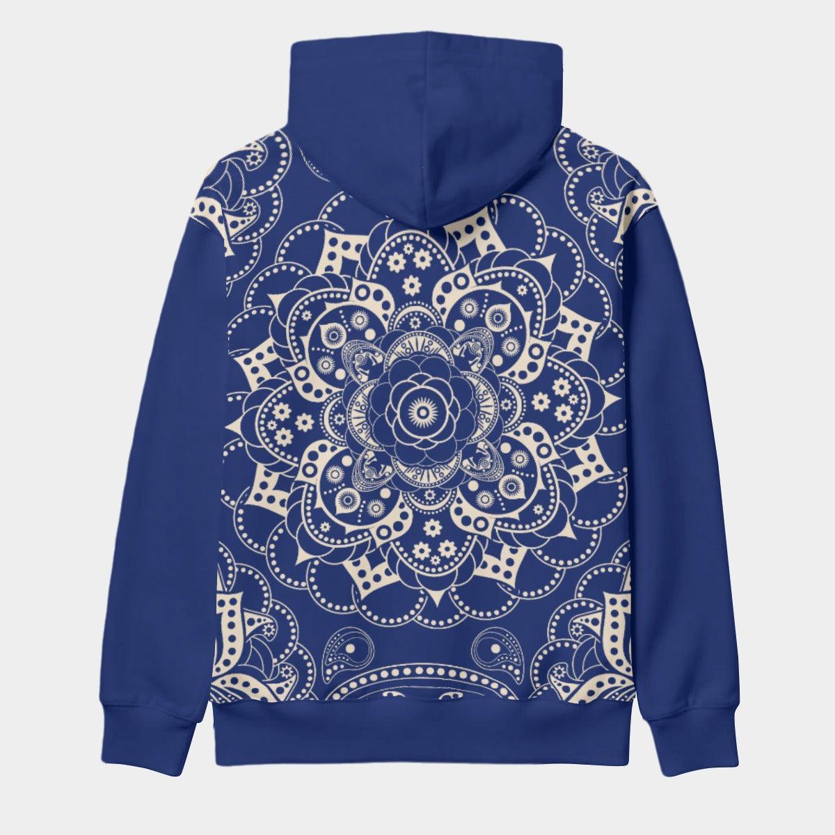 Blue Mendala (AOP Hoodie)-AOP Hoodie-Swish Embassy