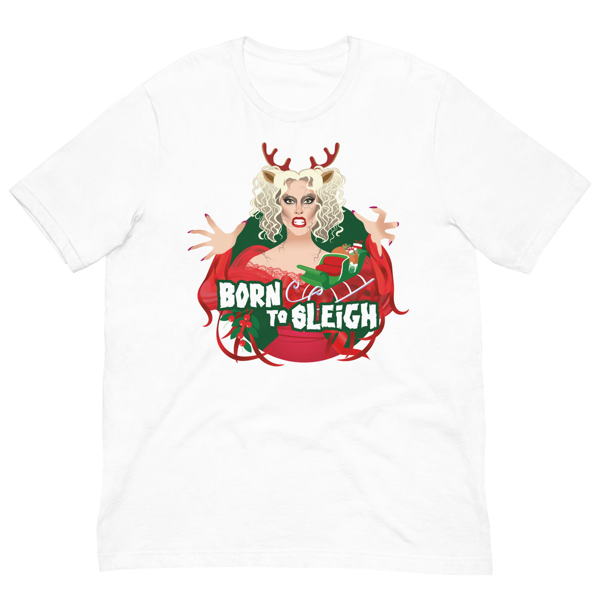 Born to Sleigh-T-Shirts-Swish Embassy