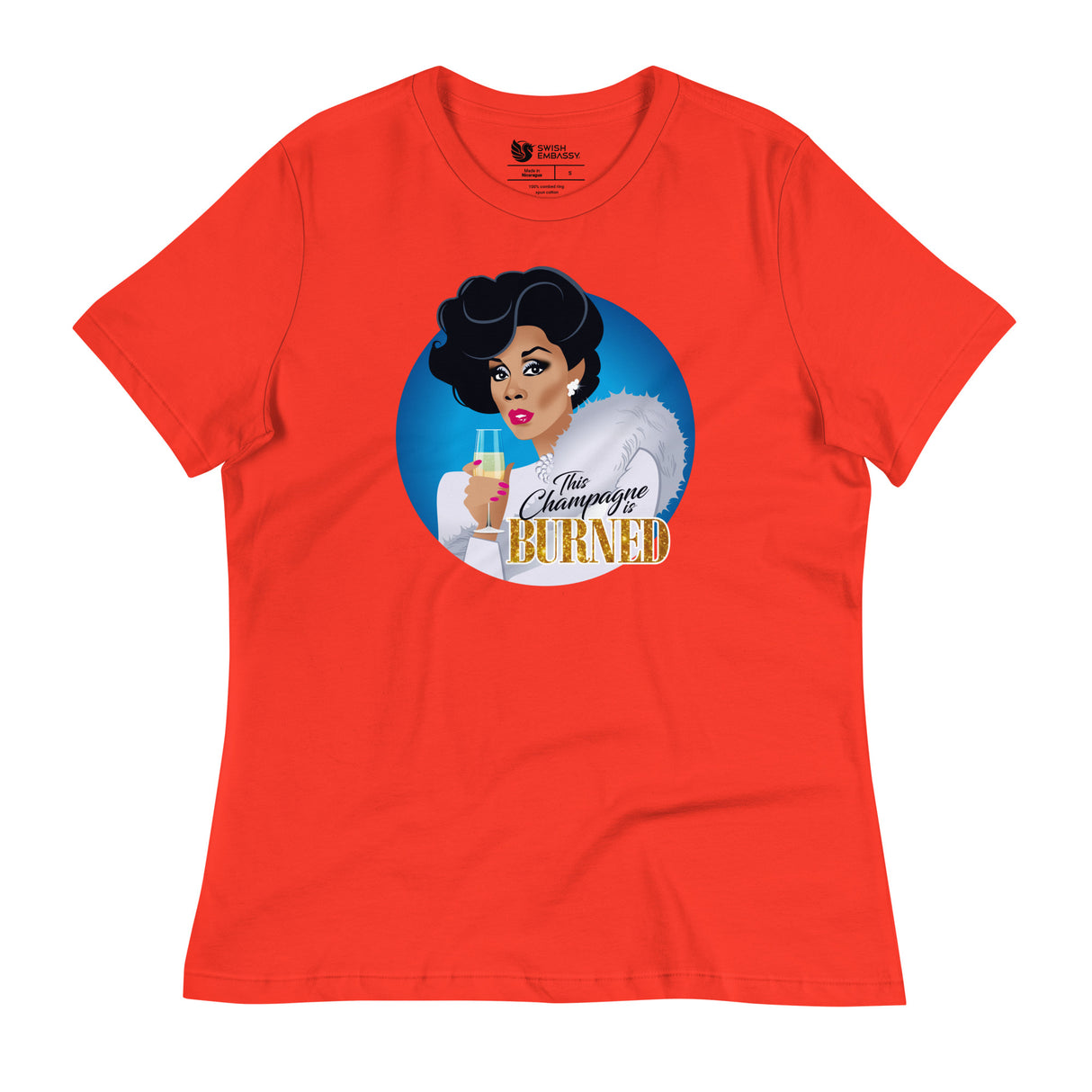 Burned (Women's Relaxed T-Shirt)-Women's T-Shirts-Swish Embassy