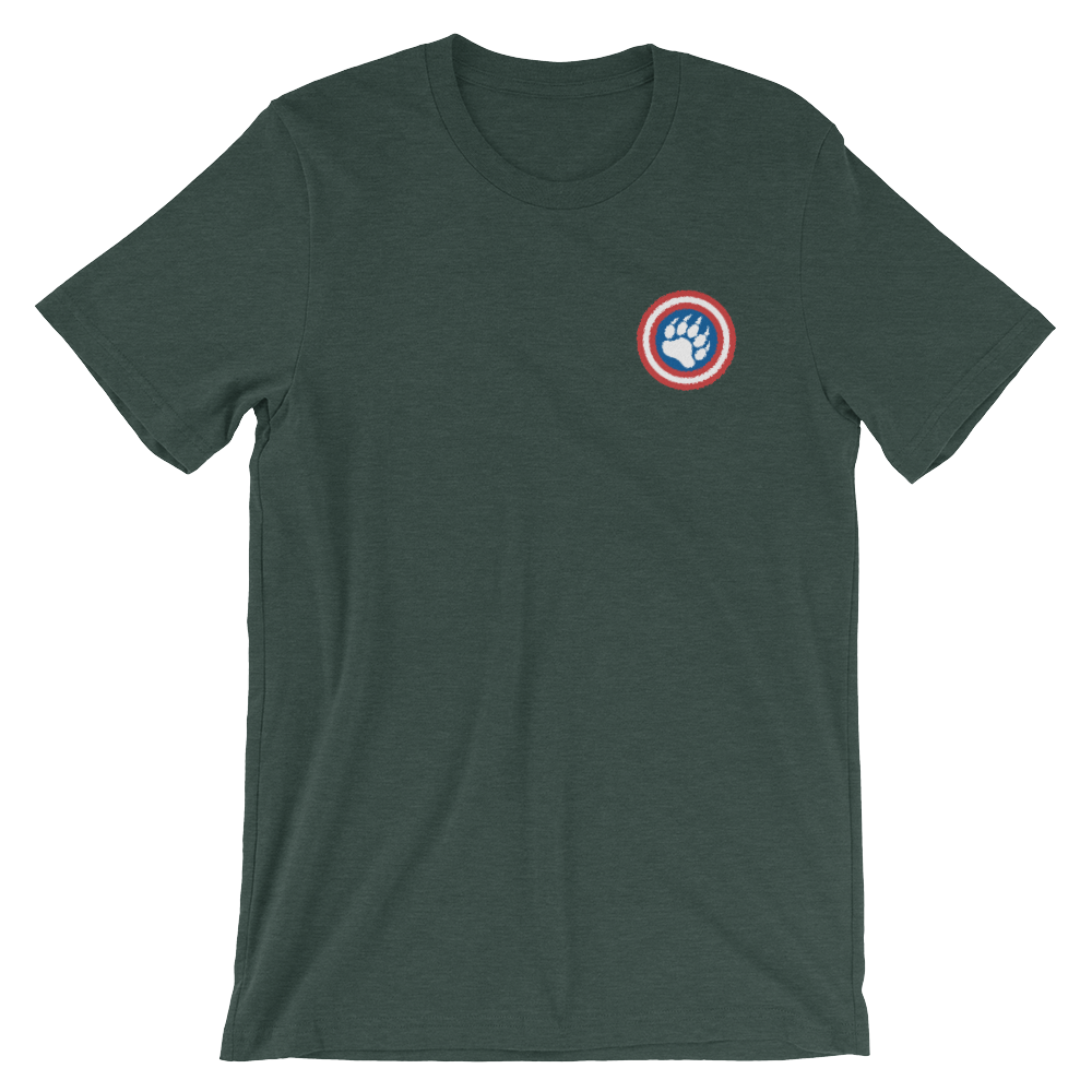Cap'n Ameribear (Embroidered T-Shirt)-Embroidered T-Shirts-Swish Embassy
