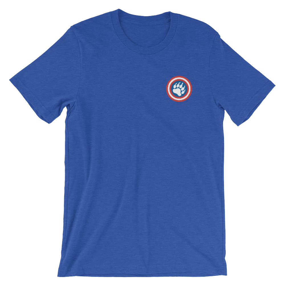 Cap'n Ameribear (Embroidered T-Shirt)-Embroidered T-Shirts-Swish Embassy