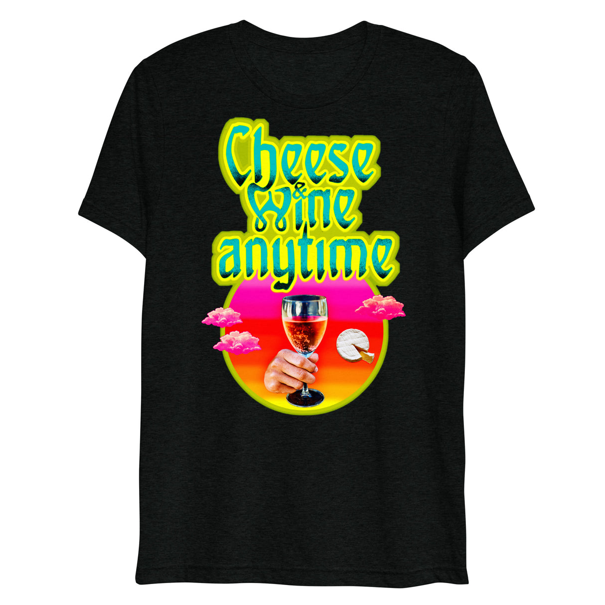 Cheese and Wine (Triblend)-Triblend T-Shirt-Swish Embassy
