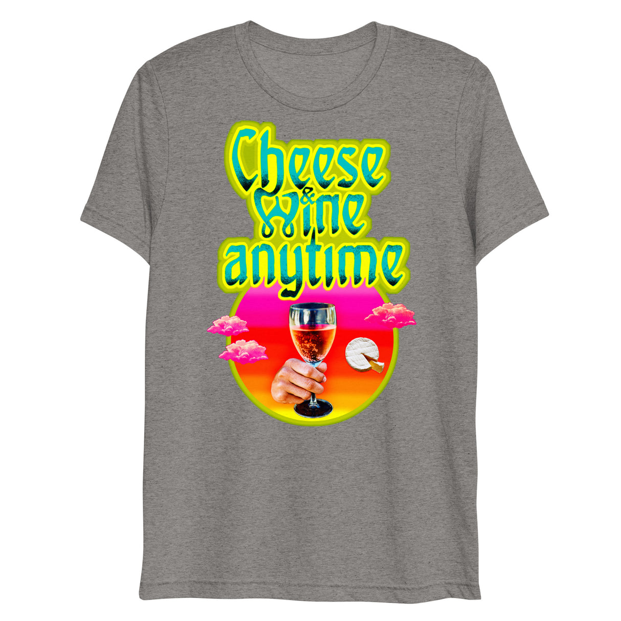 Cheese and Wine (Triblend)-Triblend T-Shirt-Swish Embassy