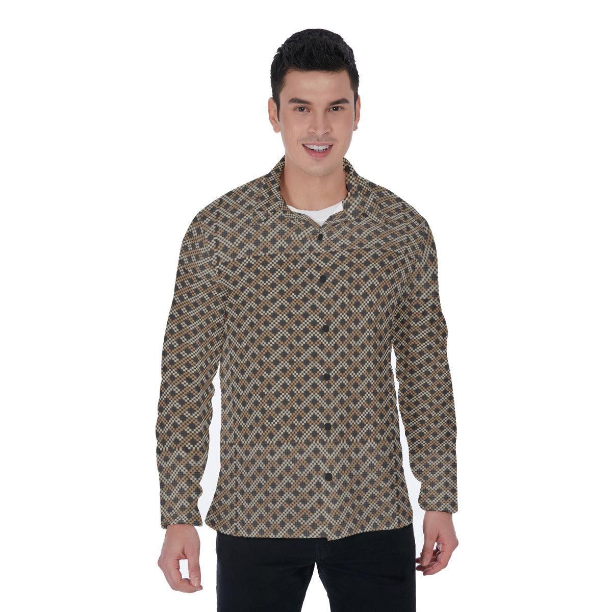 Chevron (Long Sleeve Button Shirt)-Long Sleeve Button Shirts-Swish Embassy