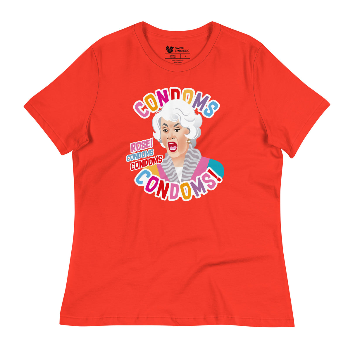 Condoms! (Women's Relaxed T-Shirt)-Women's T-Shirts-Swish Embassy