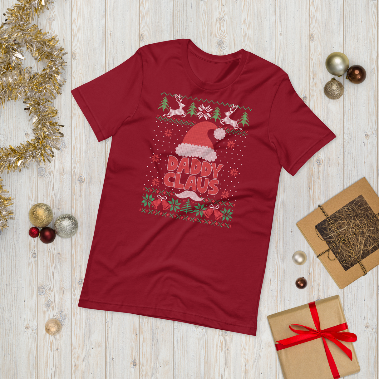 Daddy Claus (Ugly Christmas)-Christmas T-Shirts-Swish Embassy