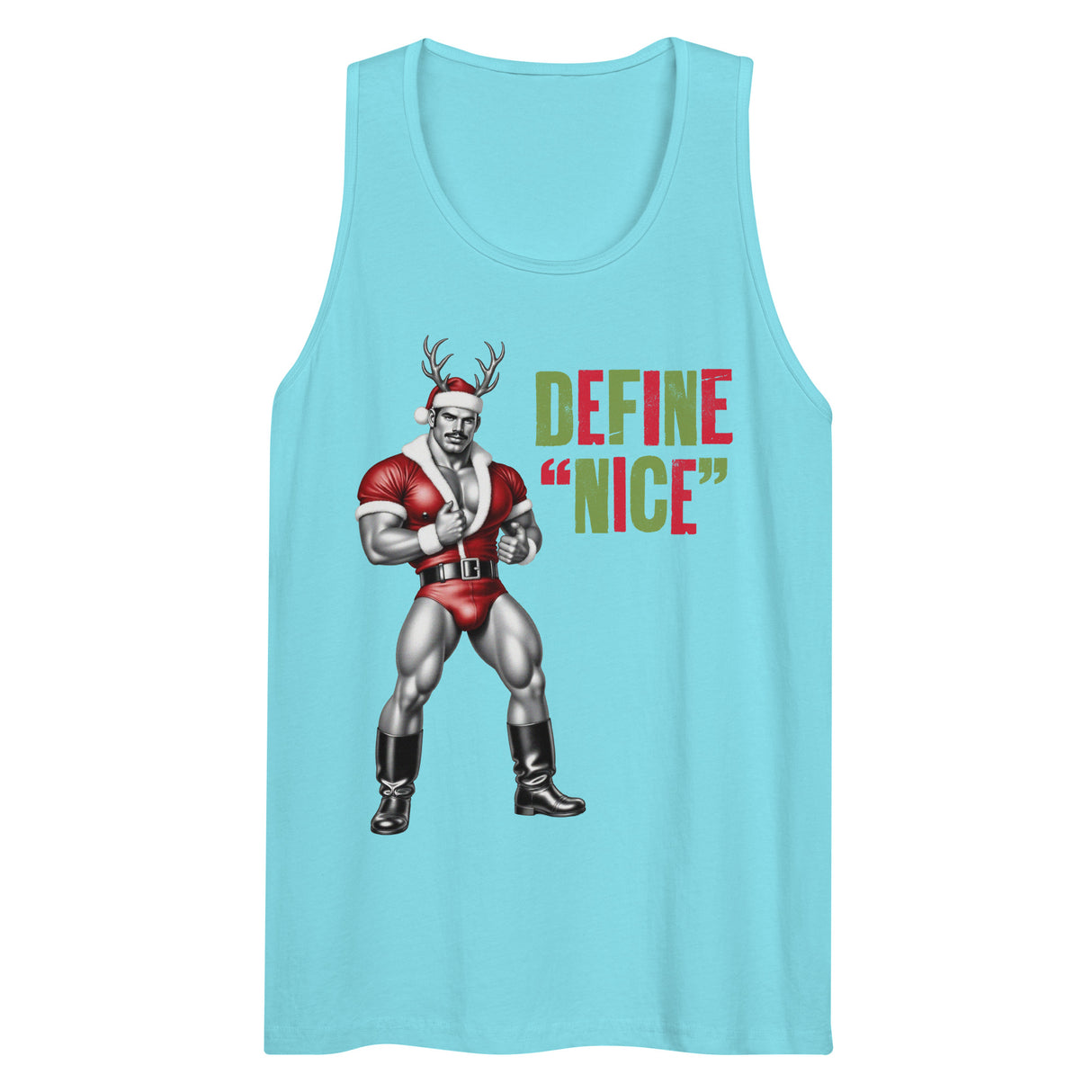 Define Nice (Tank top)-Christmas Tank Tops-Swish Embassy
