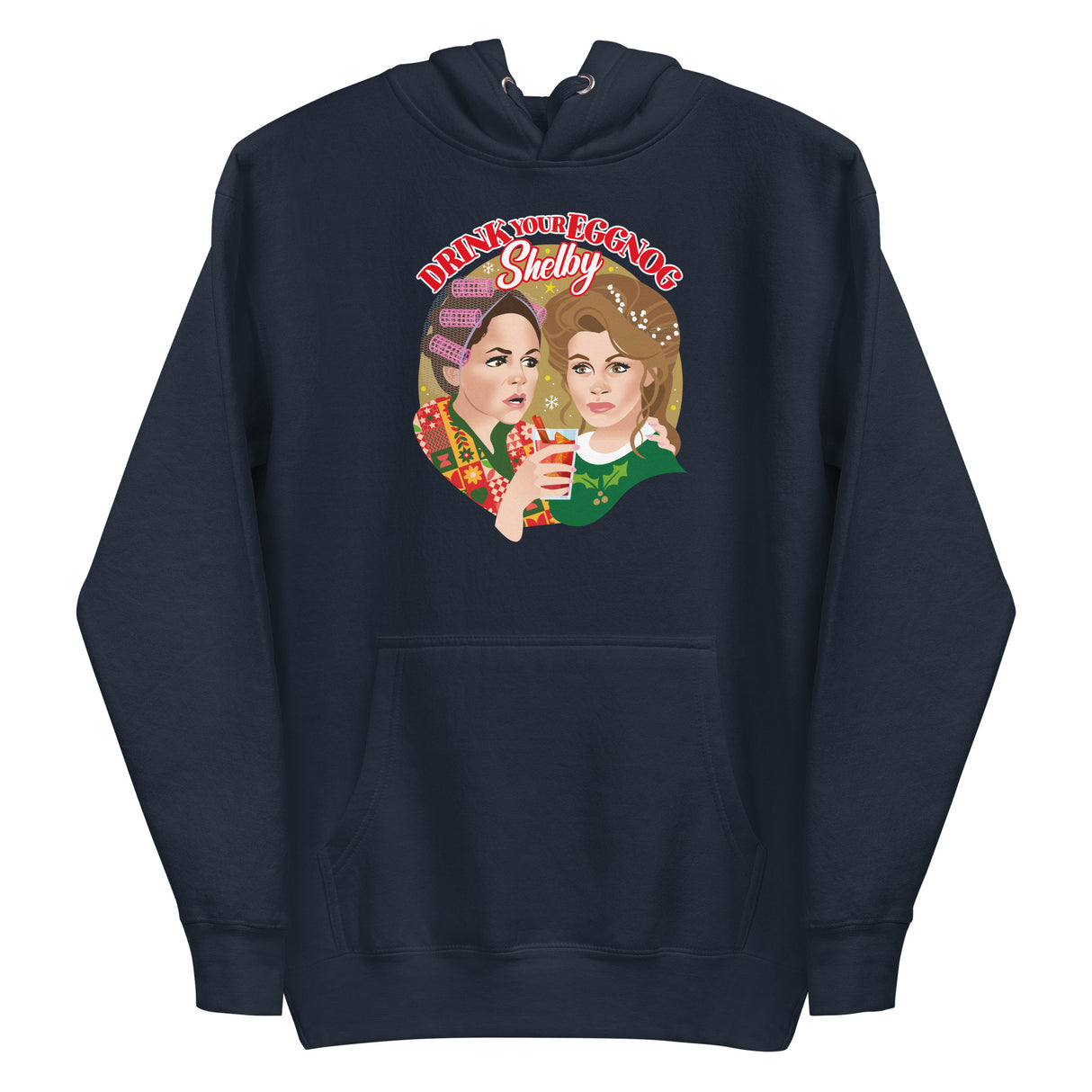 Drink Your Eggnog Shelby (Hoodie)-Christmas Hoodies-Swish Embassy