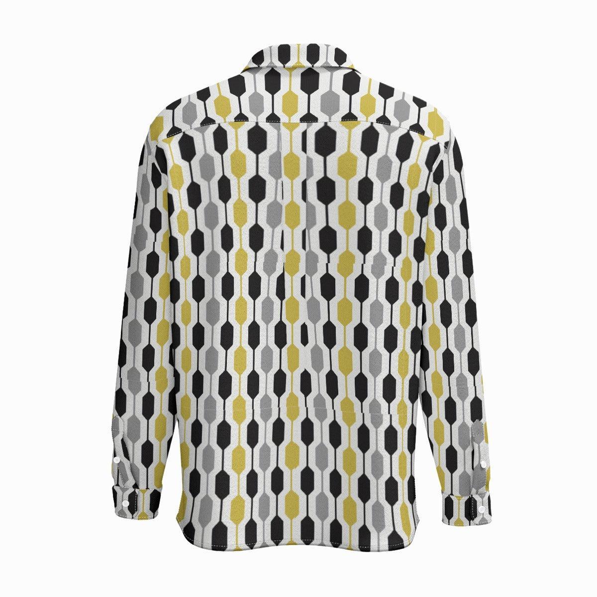 Groovy (Cotton Long Sleeve Shirt)-Cotton Long Sleeve Button Shirt-Swish Embassy
