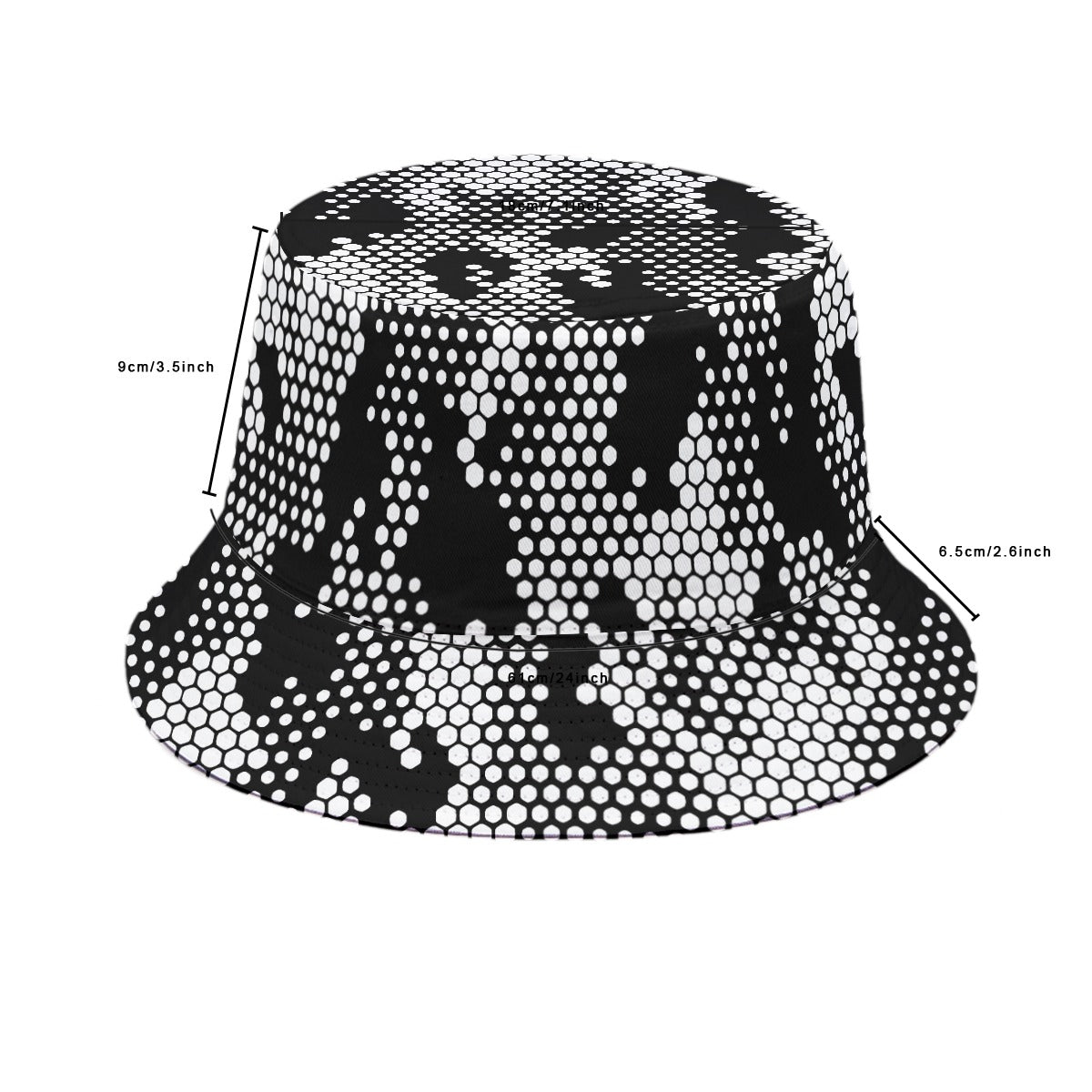 Halftone Camo (Allover Bucket Hat)-Allover Bucket Hat-Swish Embassy