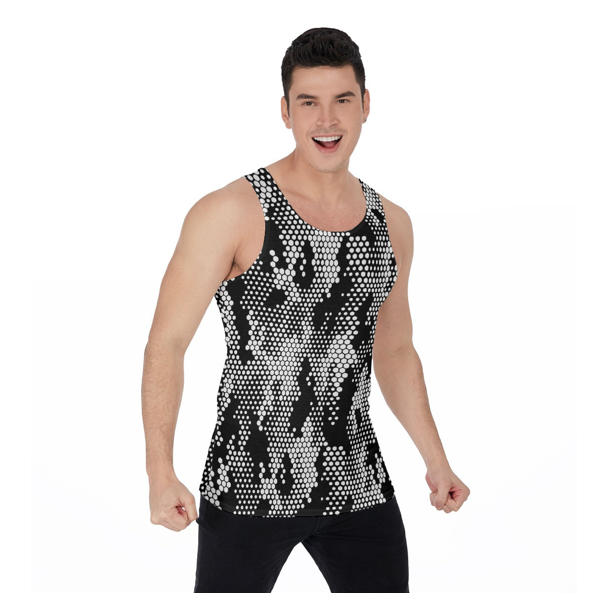 Halftone Camo (Allover Tank Top)-Allover Tank Top-Swish Embassy