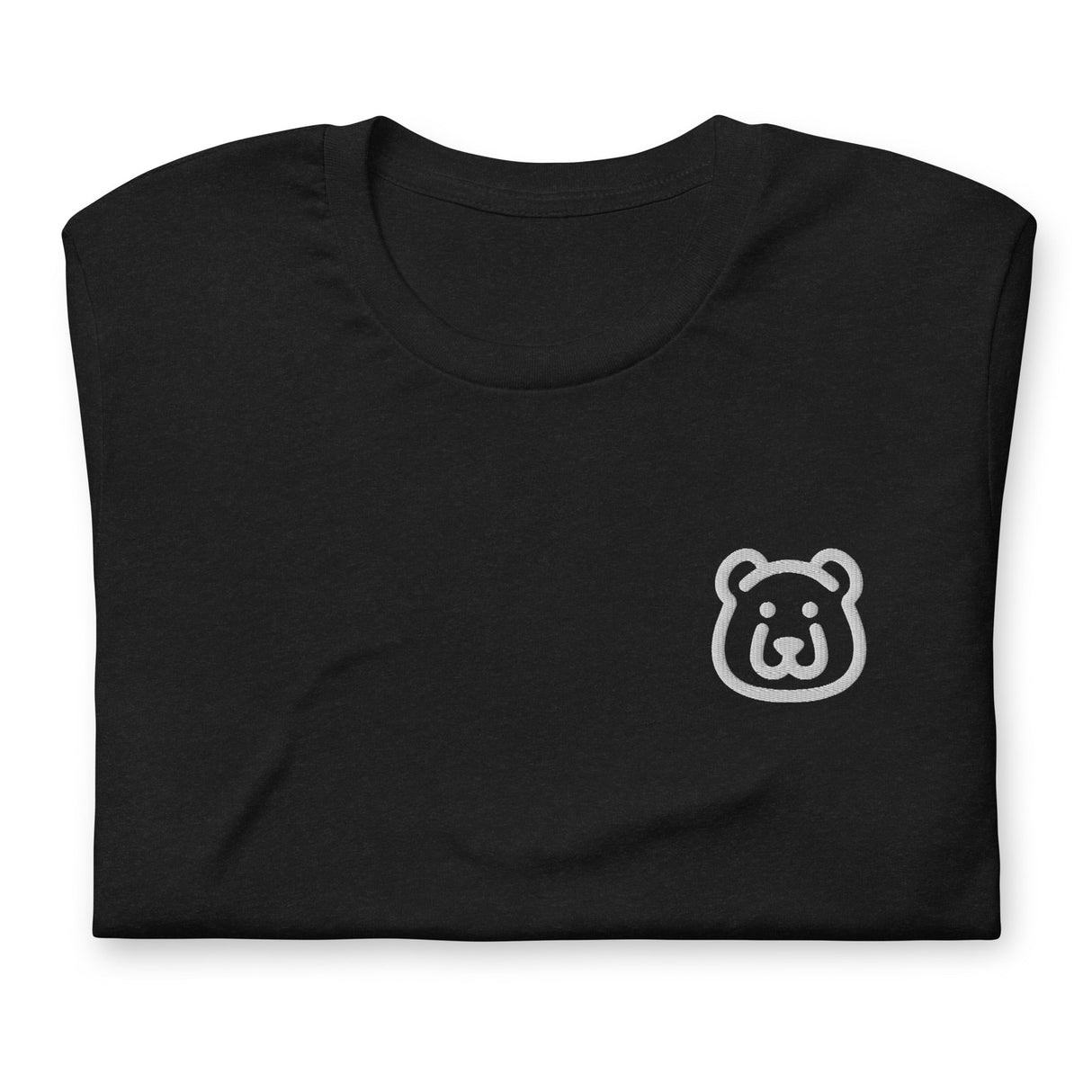 Happy Bear (Embroidered)-Embroidered T-Shirts-Swish Embassy