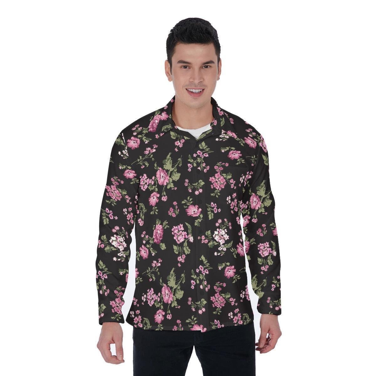 Hint of Floral (Long Sleeve Button Shirt)-Long Sleeve Button Shirts-Swish Embassy
