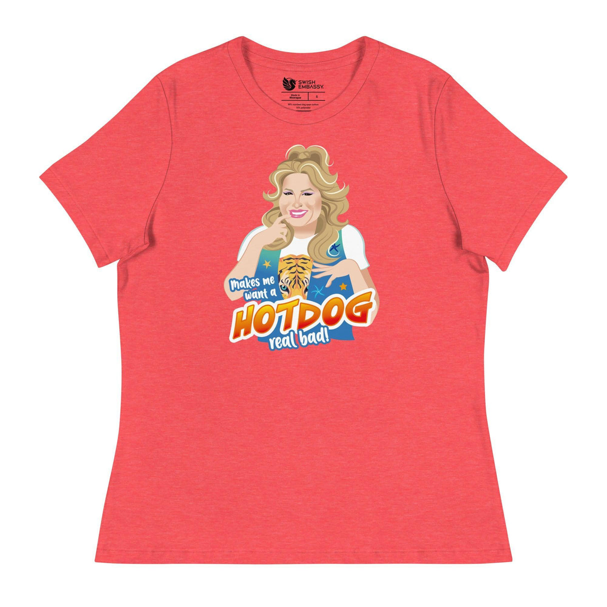 Hot Dog (Women's Relaxed T-Shirt)-Women's T-Shirts-Swish Embassy