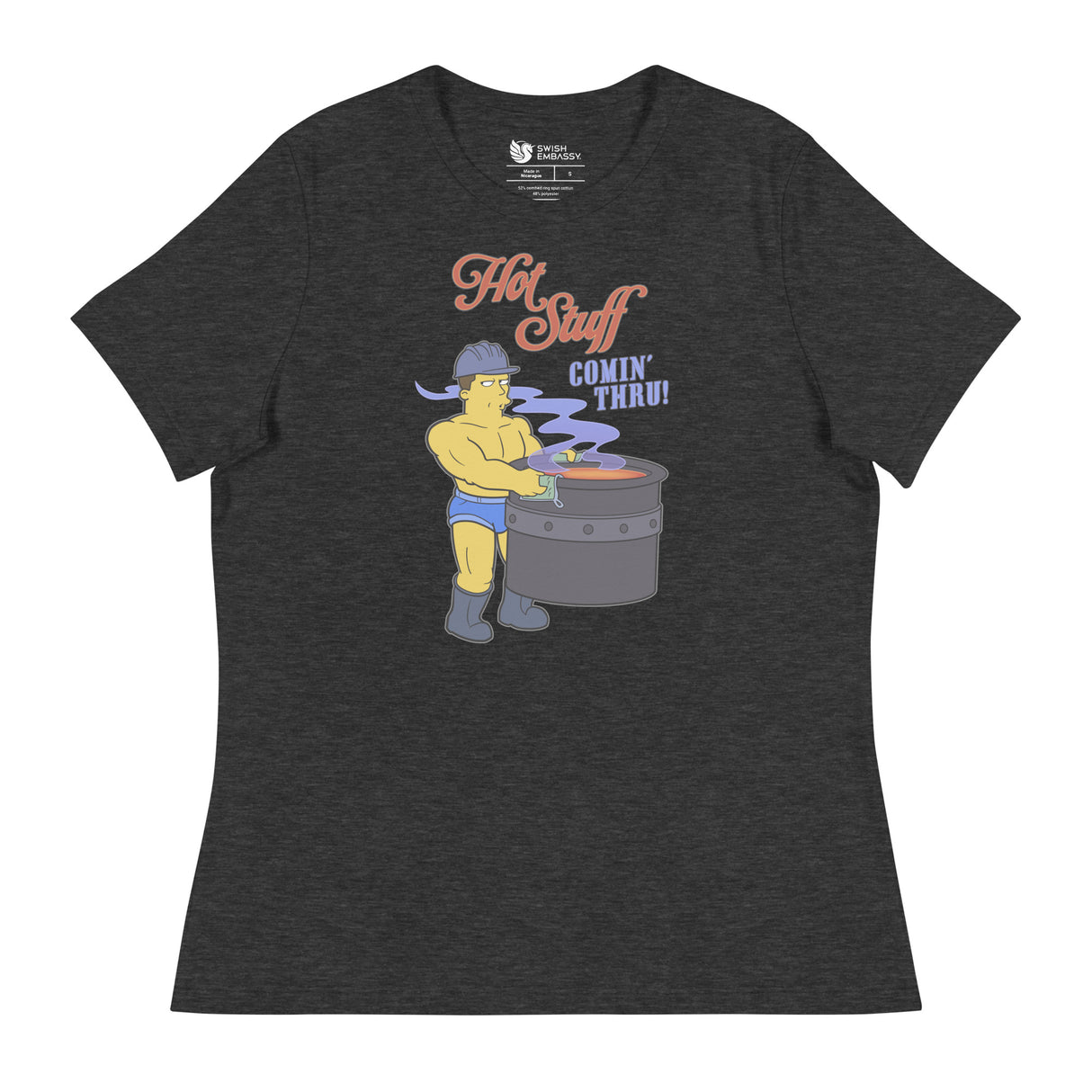 Hot Stuff Comin’ Thru (Women's Relaxed T-Shirt)-Women's T-Shirts-Swish Embassy