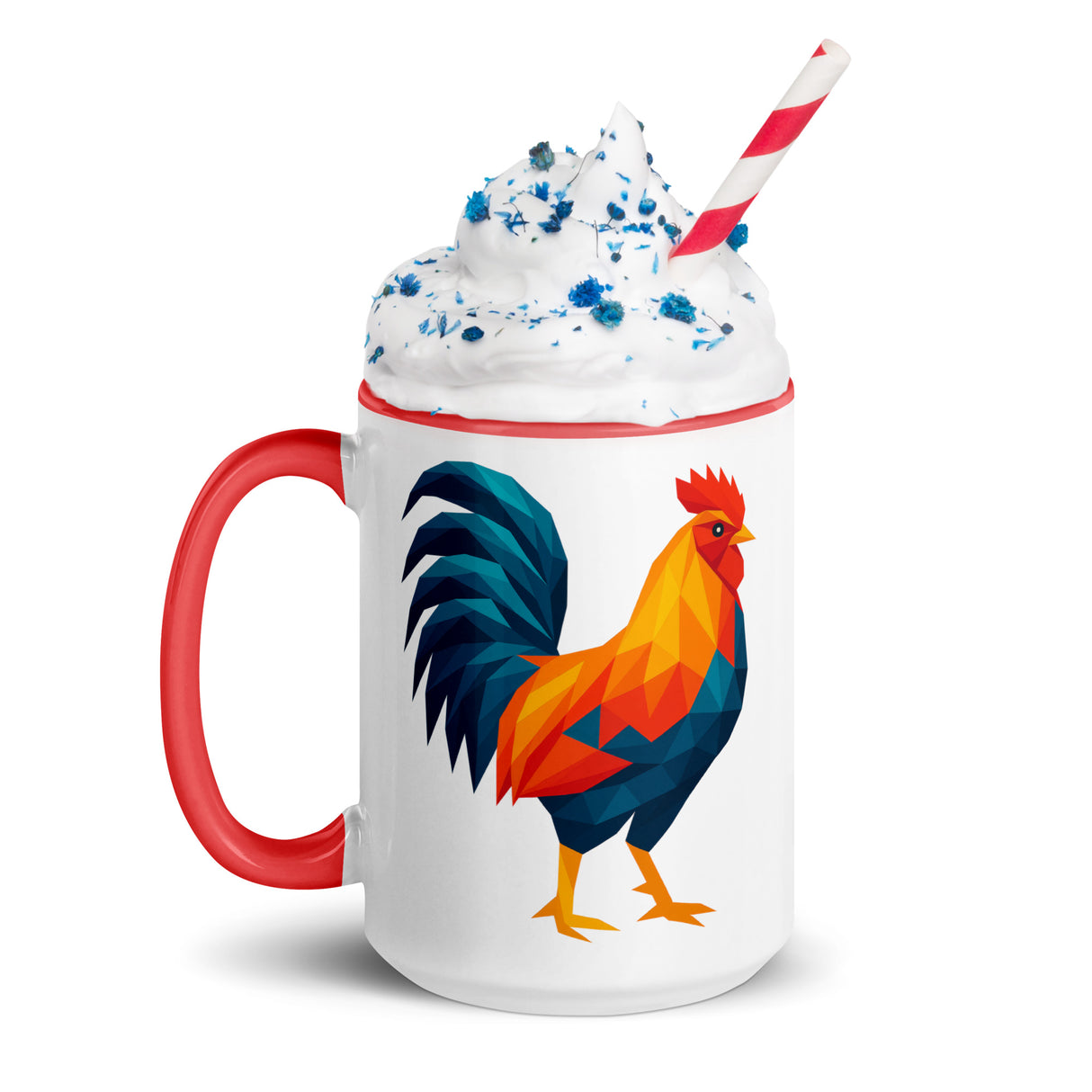 Huge Polygon Rooster (Mug)-Mugs-Swish Embassy
