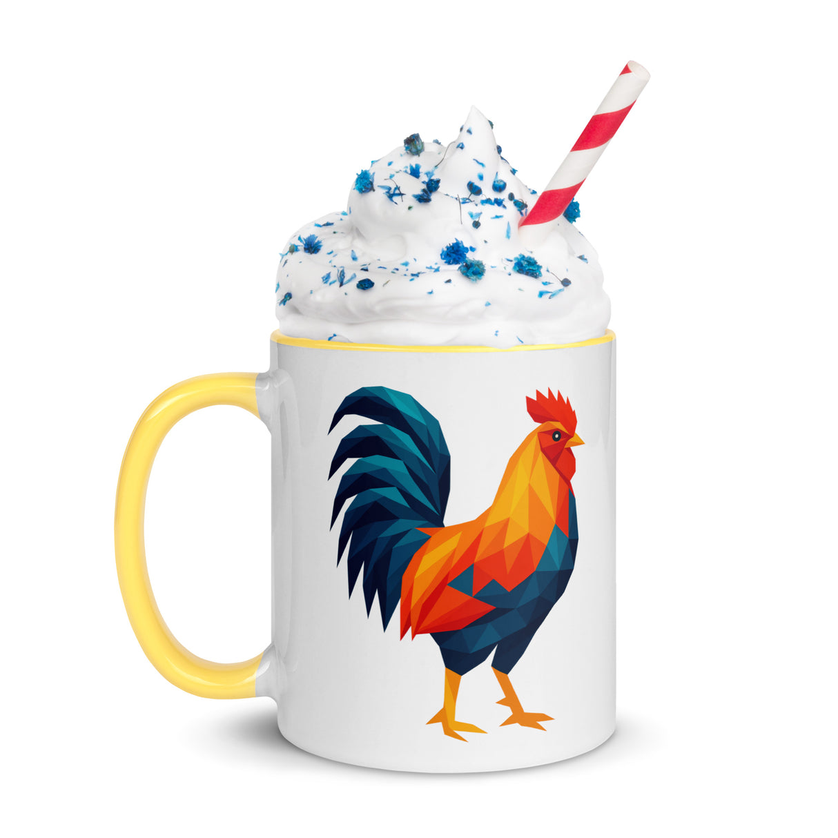Huge Polygon Rooster (Mug)-Mugs-Swish Embassy