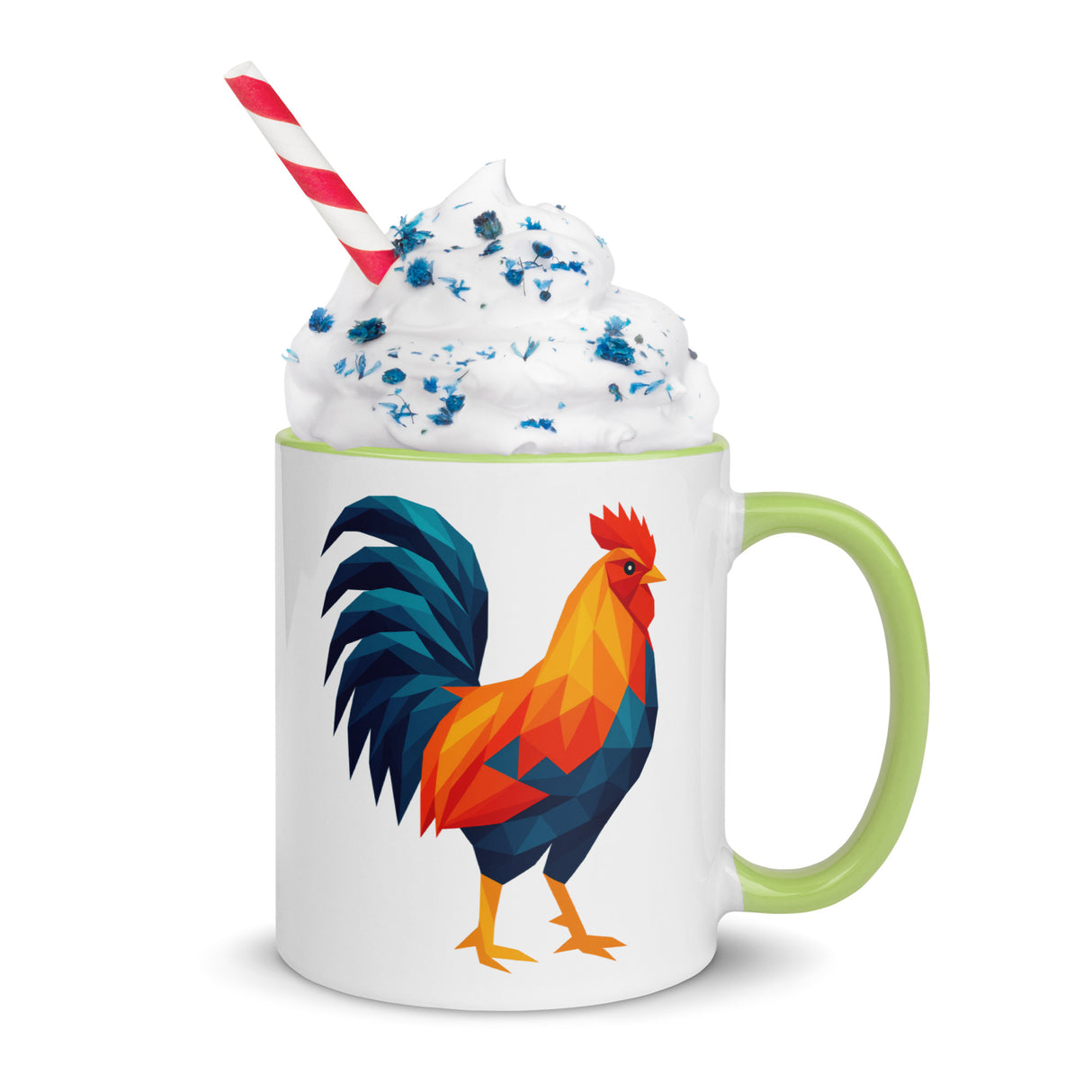 Huge Polygon Rooster (Mug)-Mugs-Swish Embassy