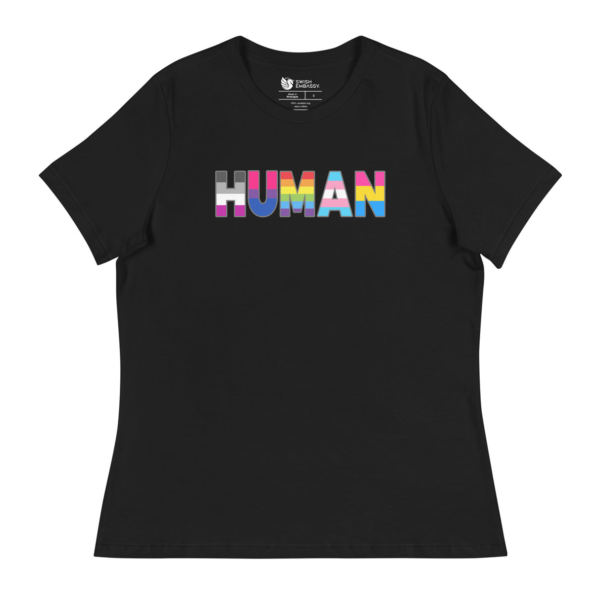 Human (Women's Relaxed T-Shirt)-Women's T-Shirts-Swish Embassy