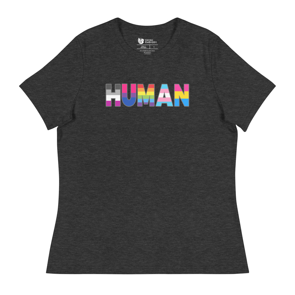 Human (Women's Relaxed T-Shirt)-Women's T-Shirts-Swish Embassy