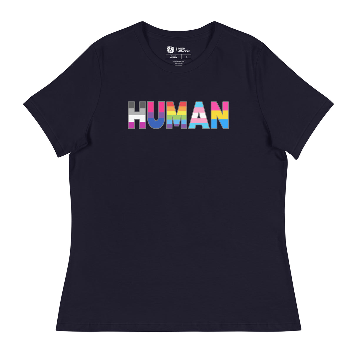 Human (Women's Relaxed T-Shirt)-Women's T-Shirts-Swish Embassy