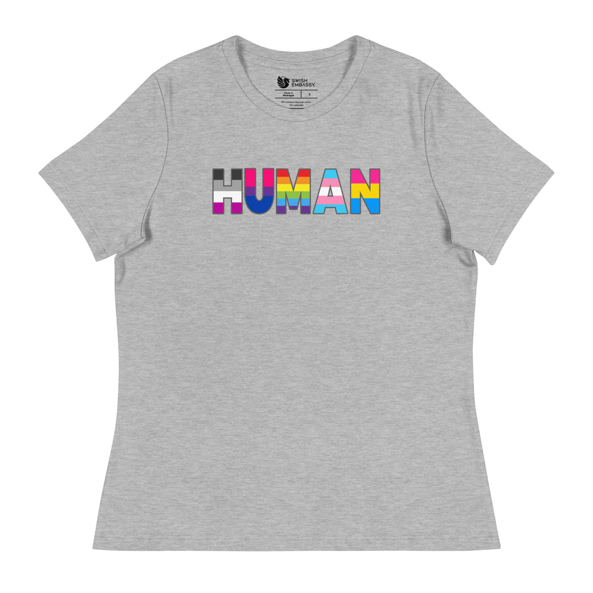 Human (Women's Relaxed T-Shirt)-Women's T-Shirts-Swish Embassy