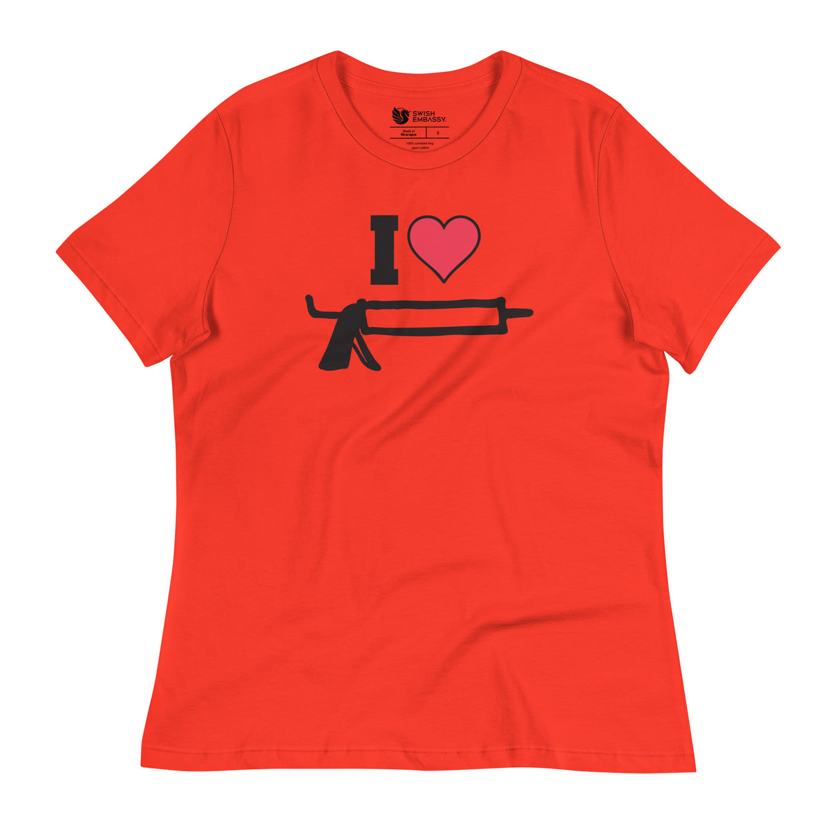 I Love Caulk (Women's Relaxed T-Shirt)-Women's T-Shirts-Swish Embassy