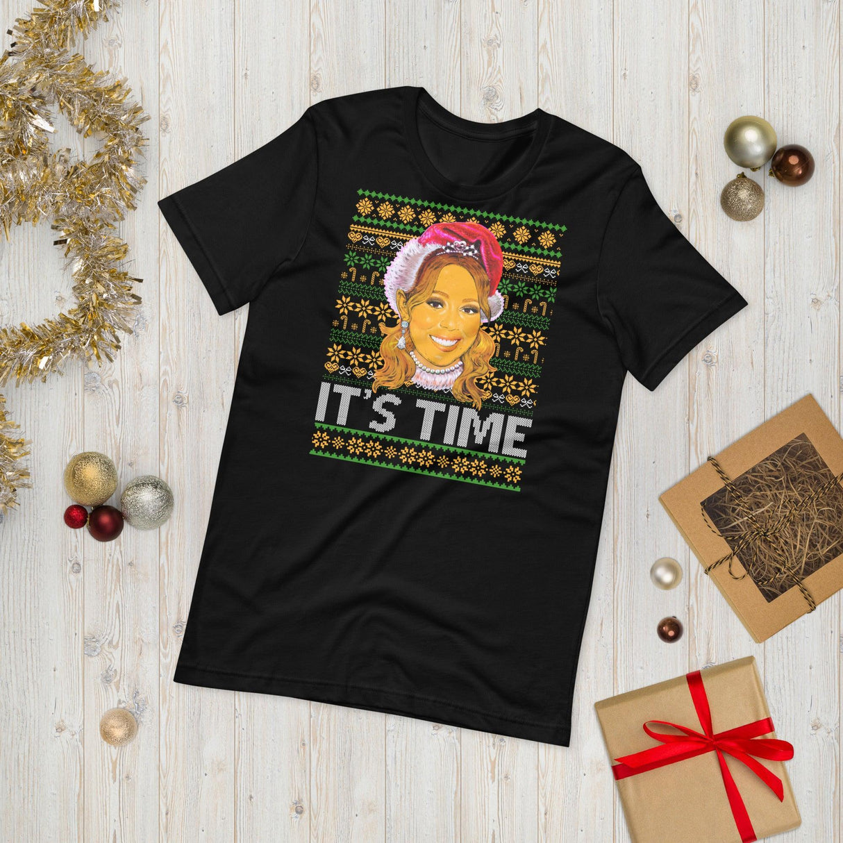 It's Time (Ugly Christmas)-T-Shirts-Swish Embassy