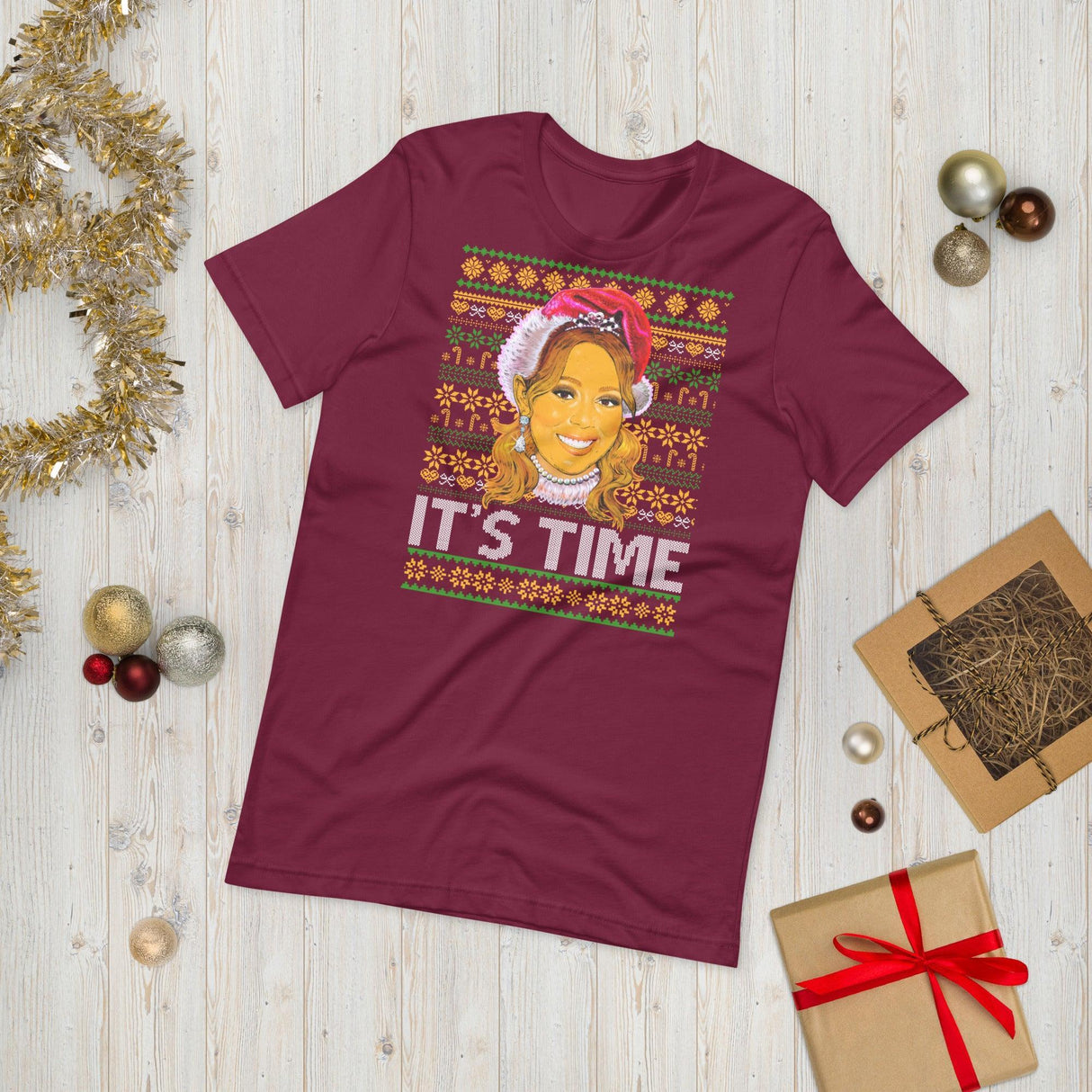 It's Time (Ugly Christmas)-T-Shirts-Swish Embassy