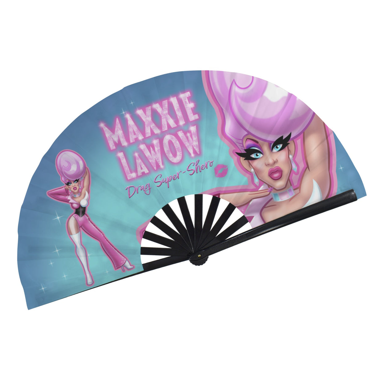 Maxxie LaWow (Folding Clack Fan)-Folding Fans-Swish Embassy