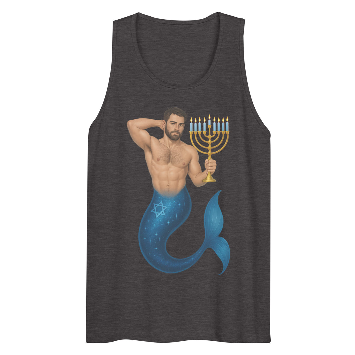 Mermenorah (Tank top)-Tank Top-Swish Embassy