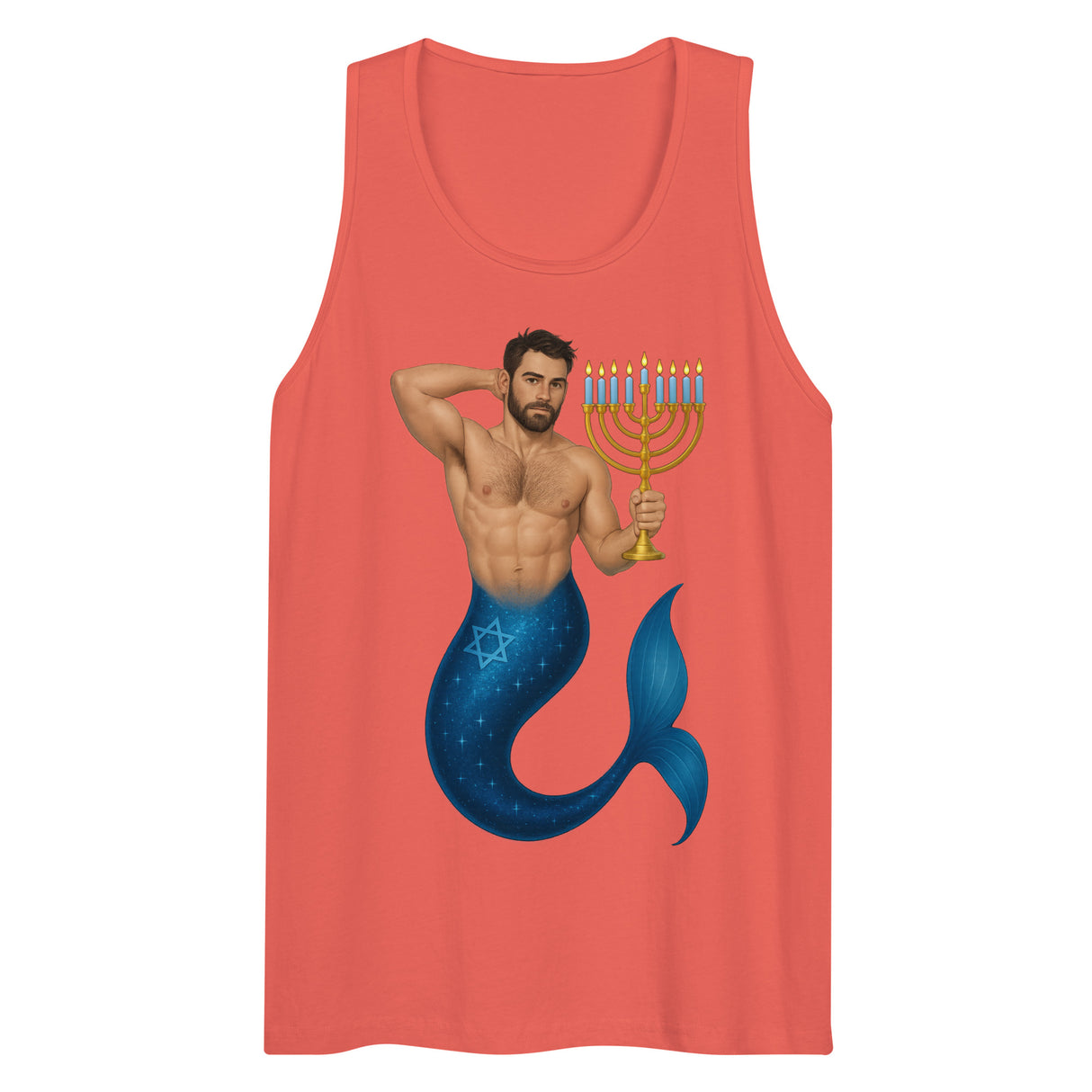 Mermenorah (Tank top)-Tank Top-Swish Embassy