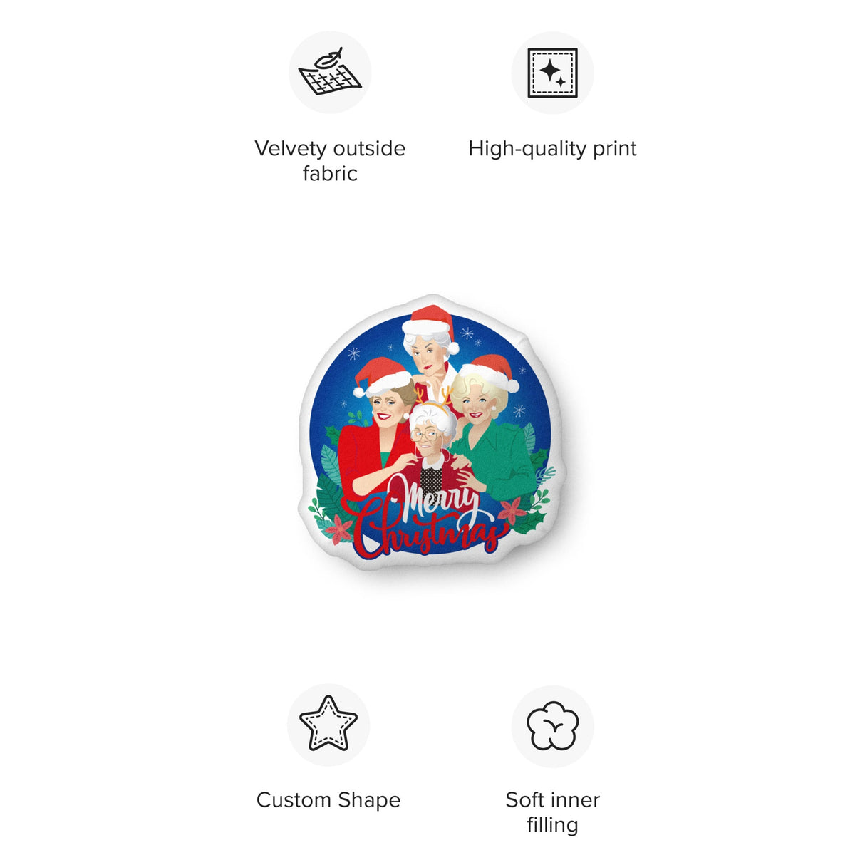 Miami Christmas (Custom-shaped pillow)-Swish Embassy