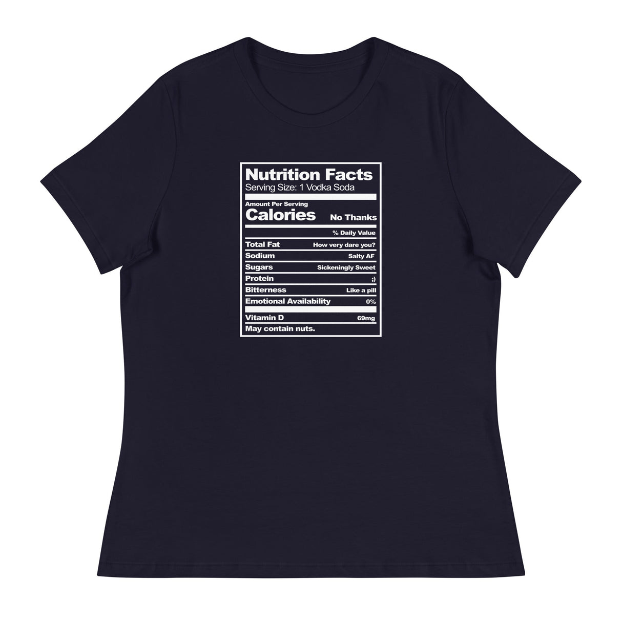 Nutritional Facts (Women's Relaxed T-Shirt)-Women's T-Shirts-Swish Embassy