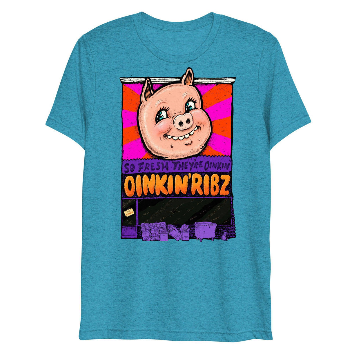 Oinkin Ribs (Triblend)-Triblend T-Shirt-Swish Embassy