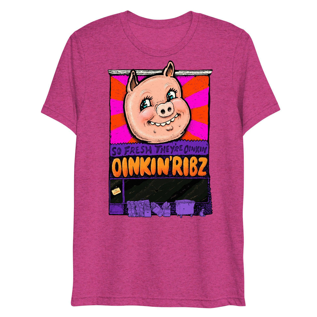 Oinkin Ribs (Triblend)-Triblend T-Shirt-Swish Embassy