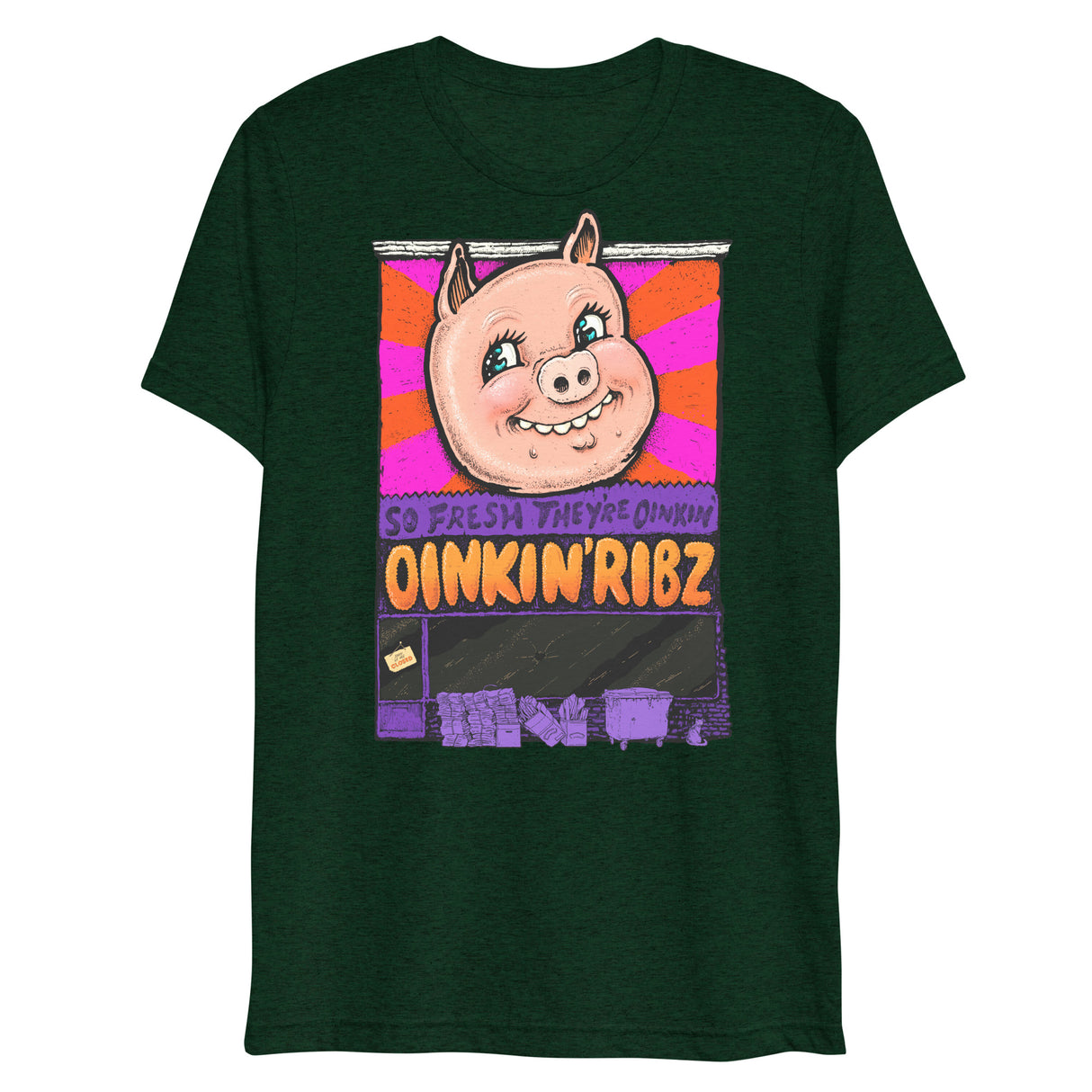 Oinkin Ribs (Triblend)-Triblend T-Shirt-Swish Embassy