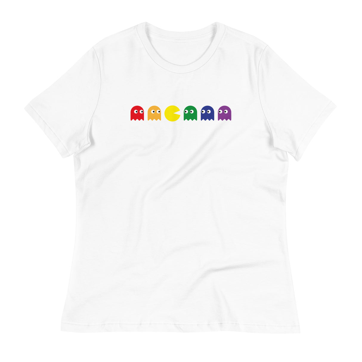 Pac Man Pride (Women's Relaxed T-Shirt)-Women's T-Shirts-Swish Embassy