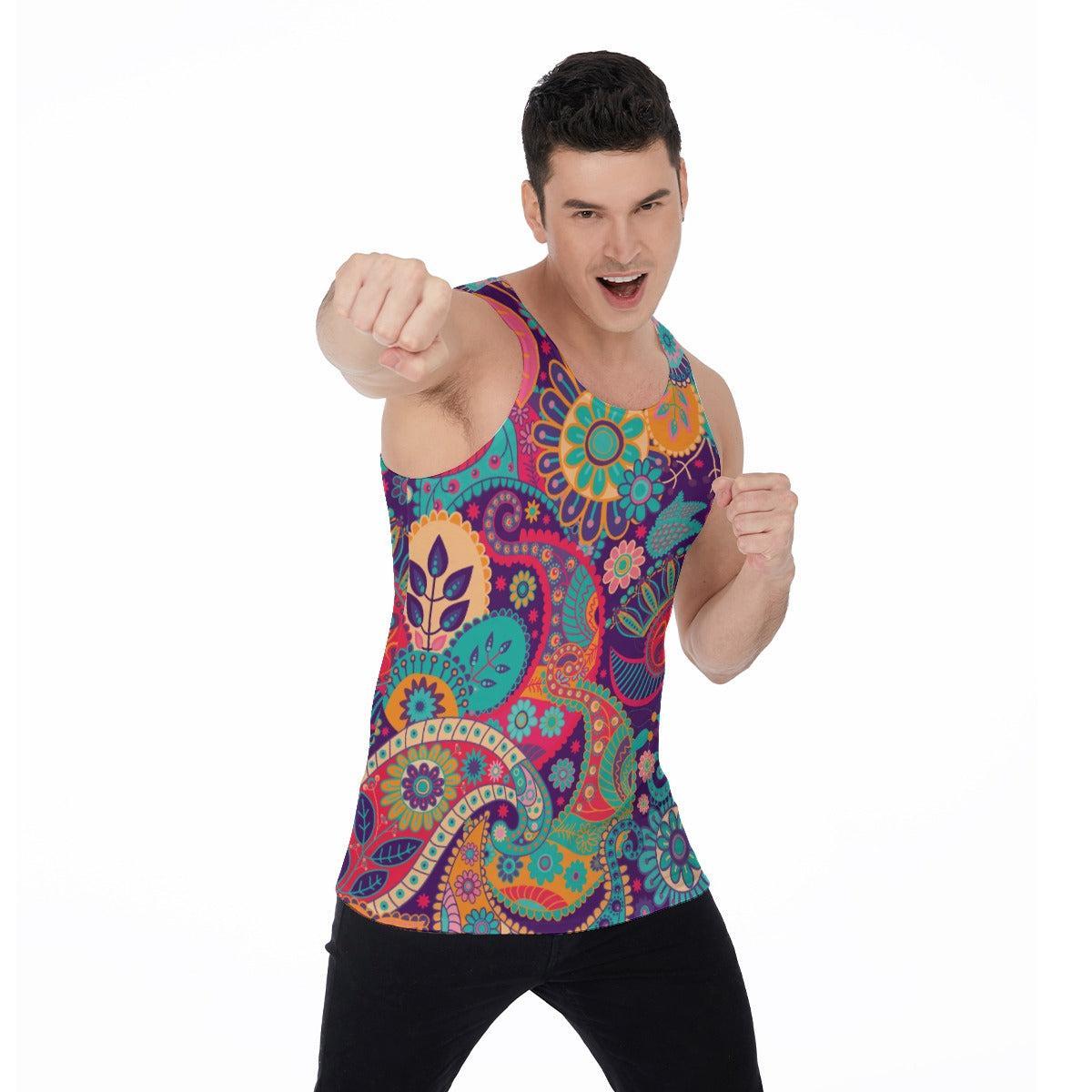 Paisley (Allover Tank Top)-Allover Tank Top-Swish Embassy