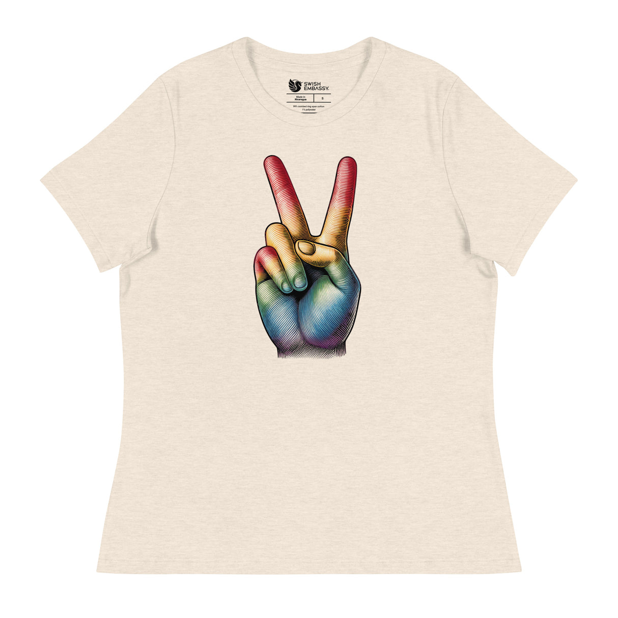 Peace and Pride (Women's Relaxed T-Shirt)-Women's T-Shirts-Swish Embassy