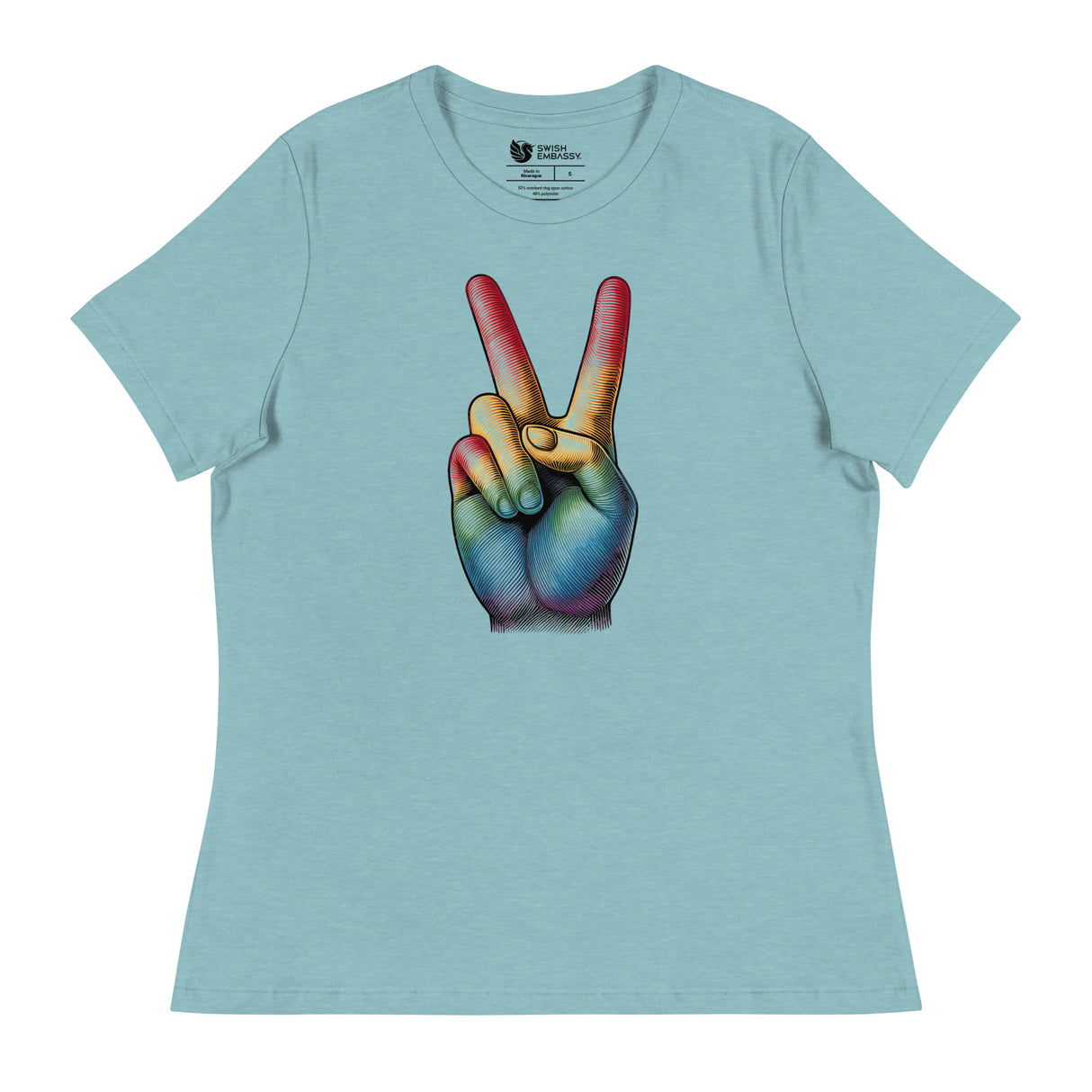 Peace and Pride (Women's Relaxed T-Shirt)-Women's T-Shirts-Swish Embassy