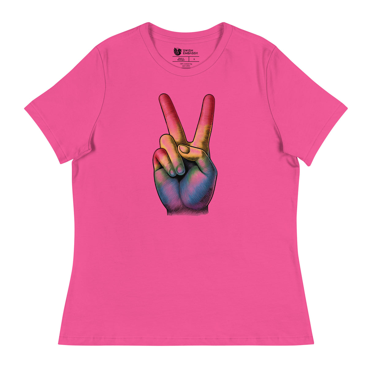 Peace and Pride (Women's Relaxed T-Shirt)-Women's T-Shirts-Swish Embassy