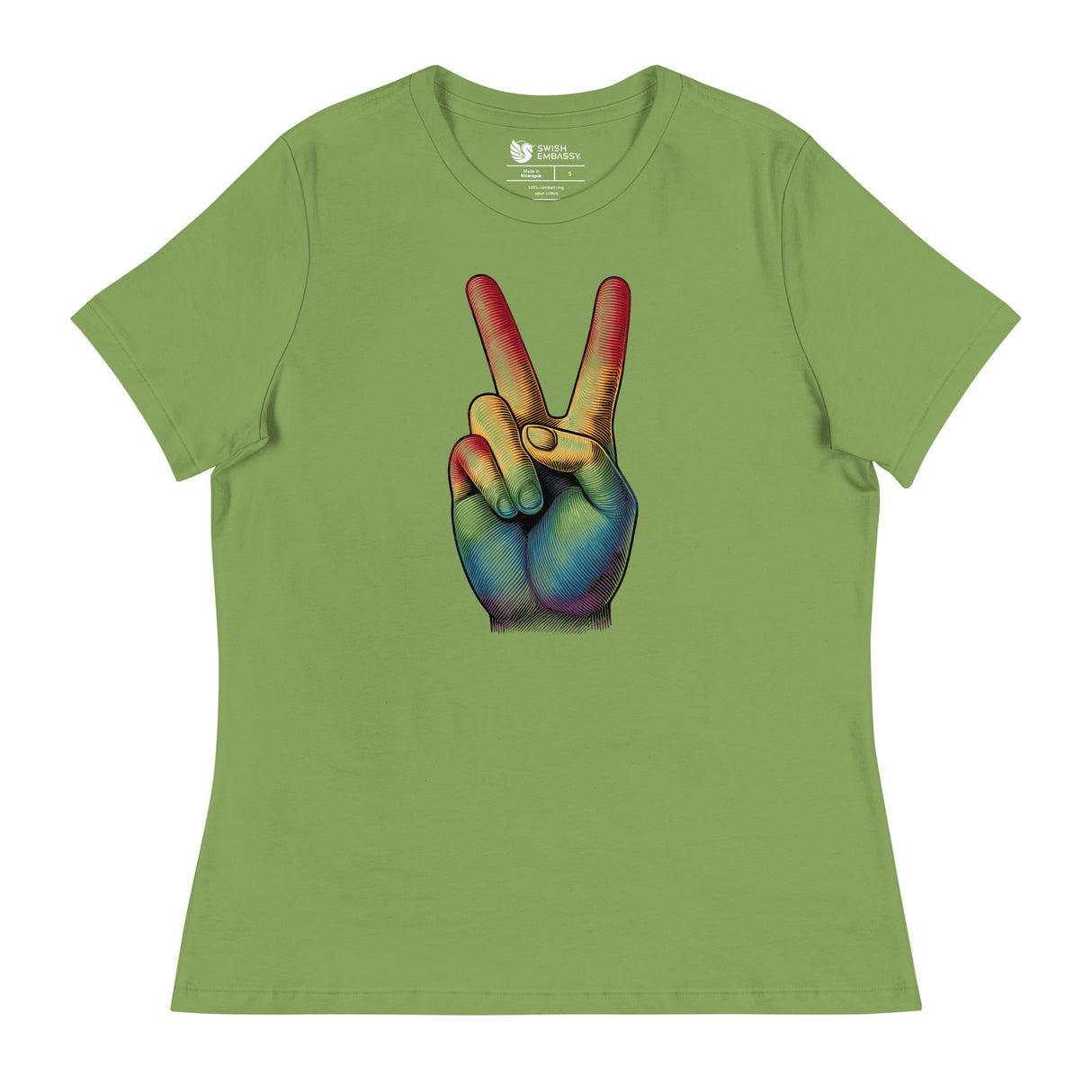 Peace and Pride (Women's Relaxed T-Shirt)-Women's T-Shirts-Swish Embassy