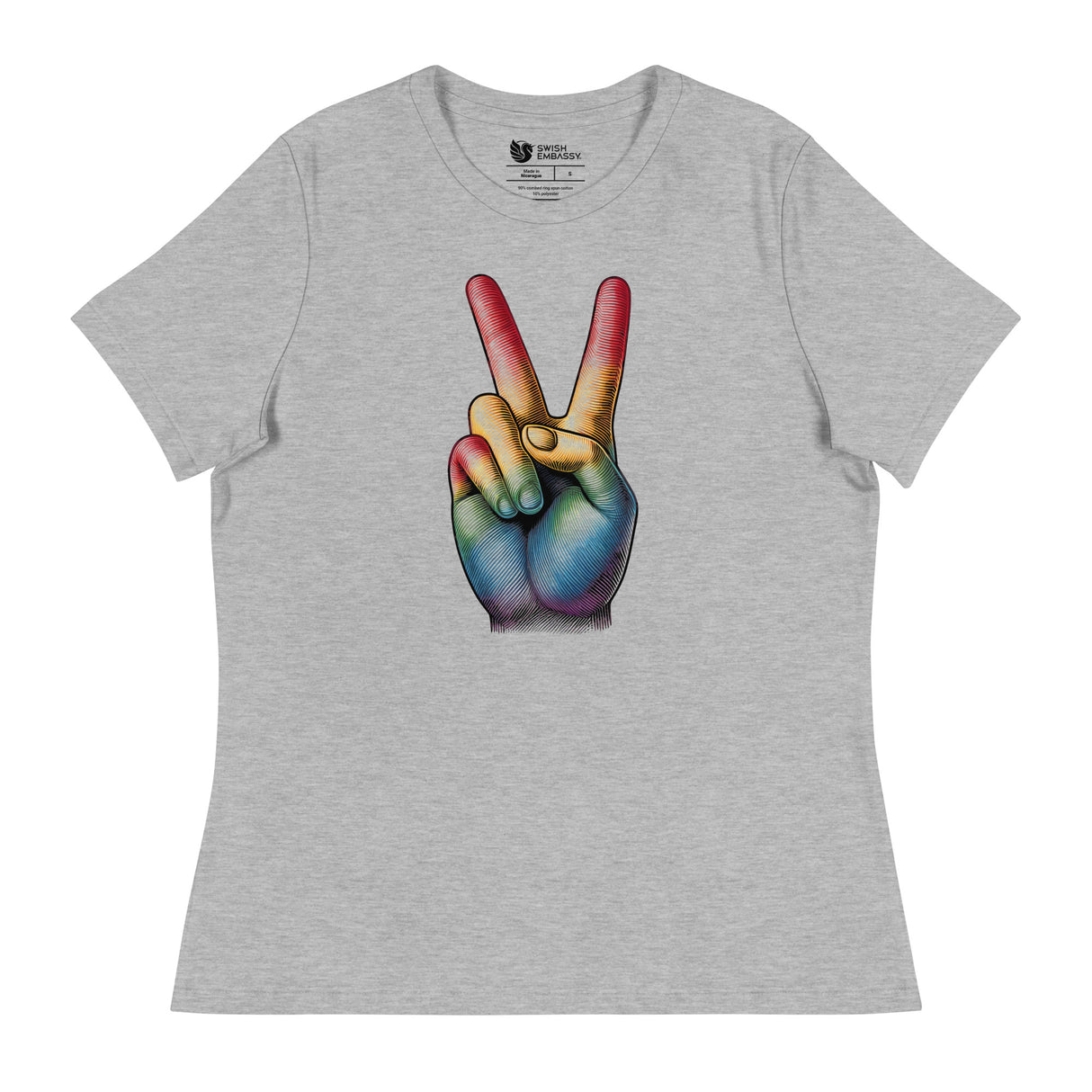 Peace and Pride (Women's Relaxed T-Shirt)-Women's T-Shirts-Swish Embassy