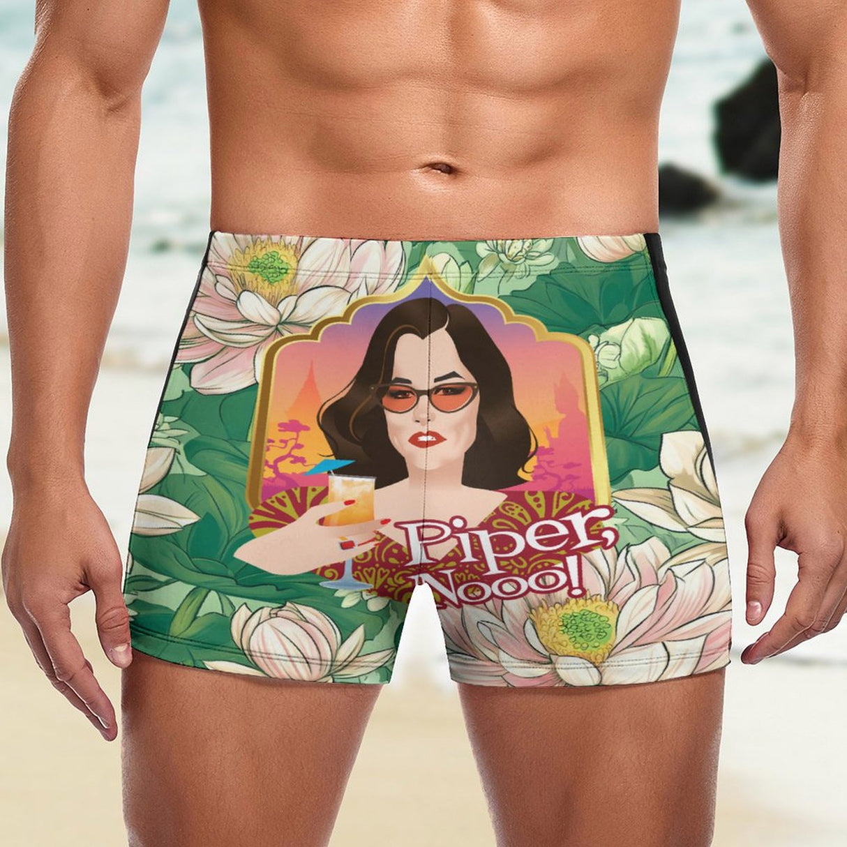 Piper, Nooo! (Square Cut Trunks)-Square Cut Trunks-Swish Embassy