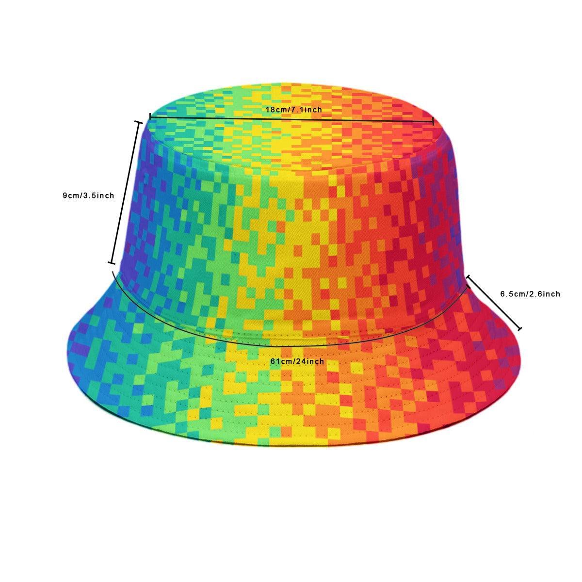 Pixel Perfect Pride (Allover Bucket Hat)-Allover Bucket Hat-Swish Embassy