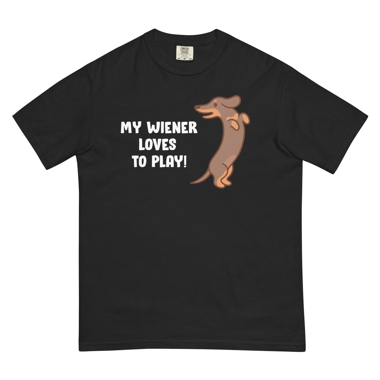 Playful Wiener (Boxy Tee)-Boxy T-Shirt-Swish Embassy