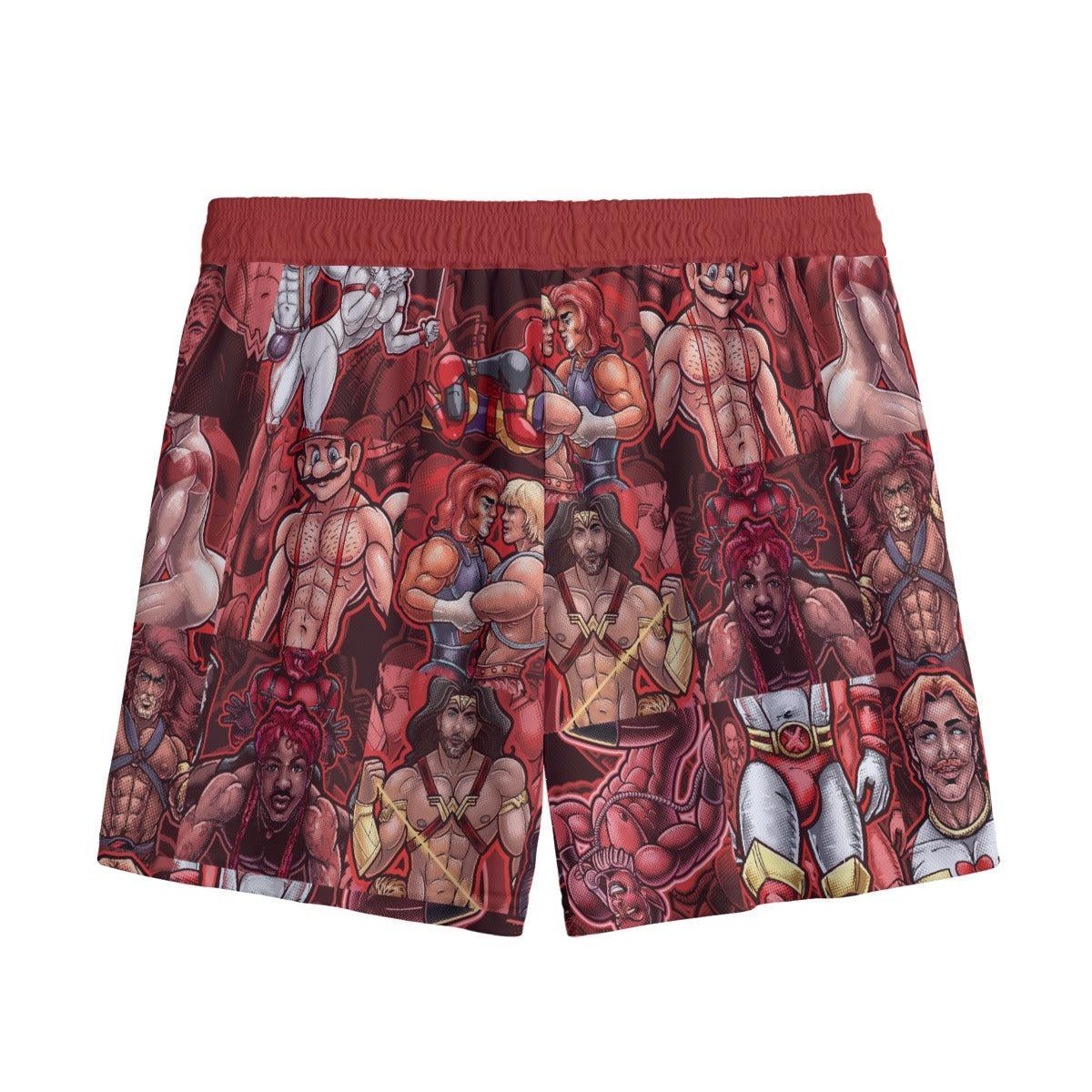 Pop Boys Red (Shorts)-Shorts-Swish Embassy