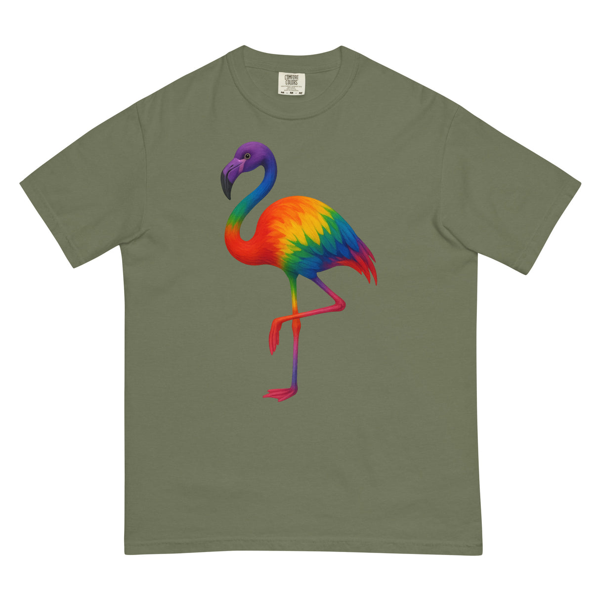 Pride Flamingo (Boxy Tee)-Boxy T-Shirt-Swish Embassy
